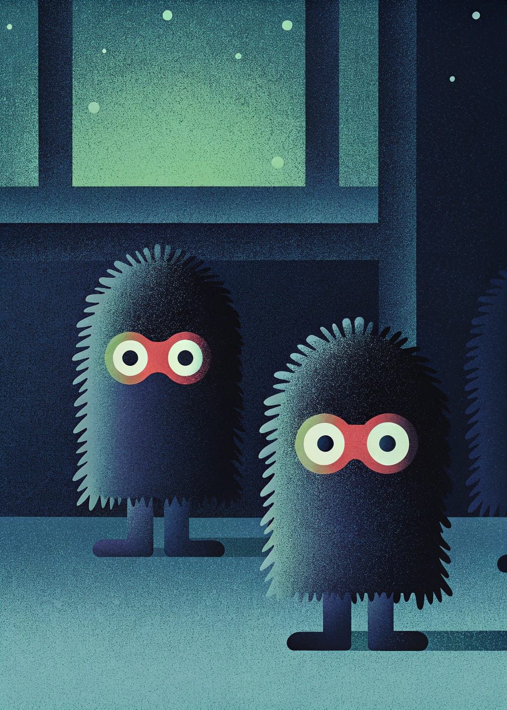 Schumann Resonance Influenced Fuzzy Critters Wearing Disco B...