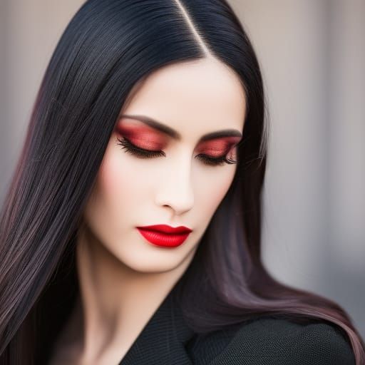 Elven Warrior in Red Armor, Professional Photography