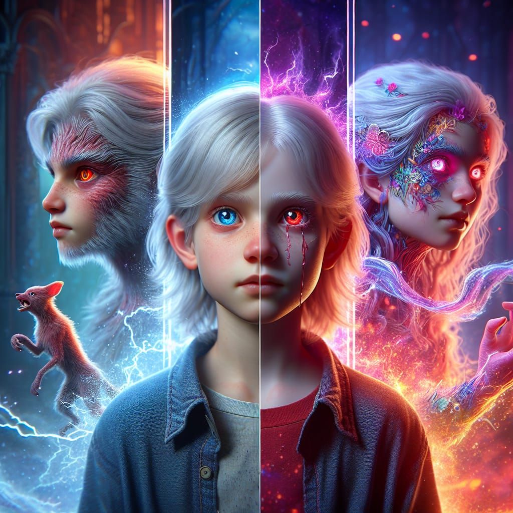 Twin siblings from parallel universes possess the unique abi...