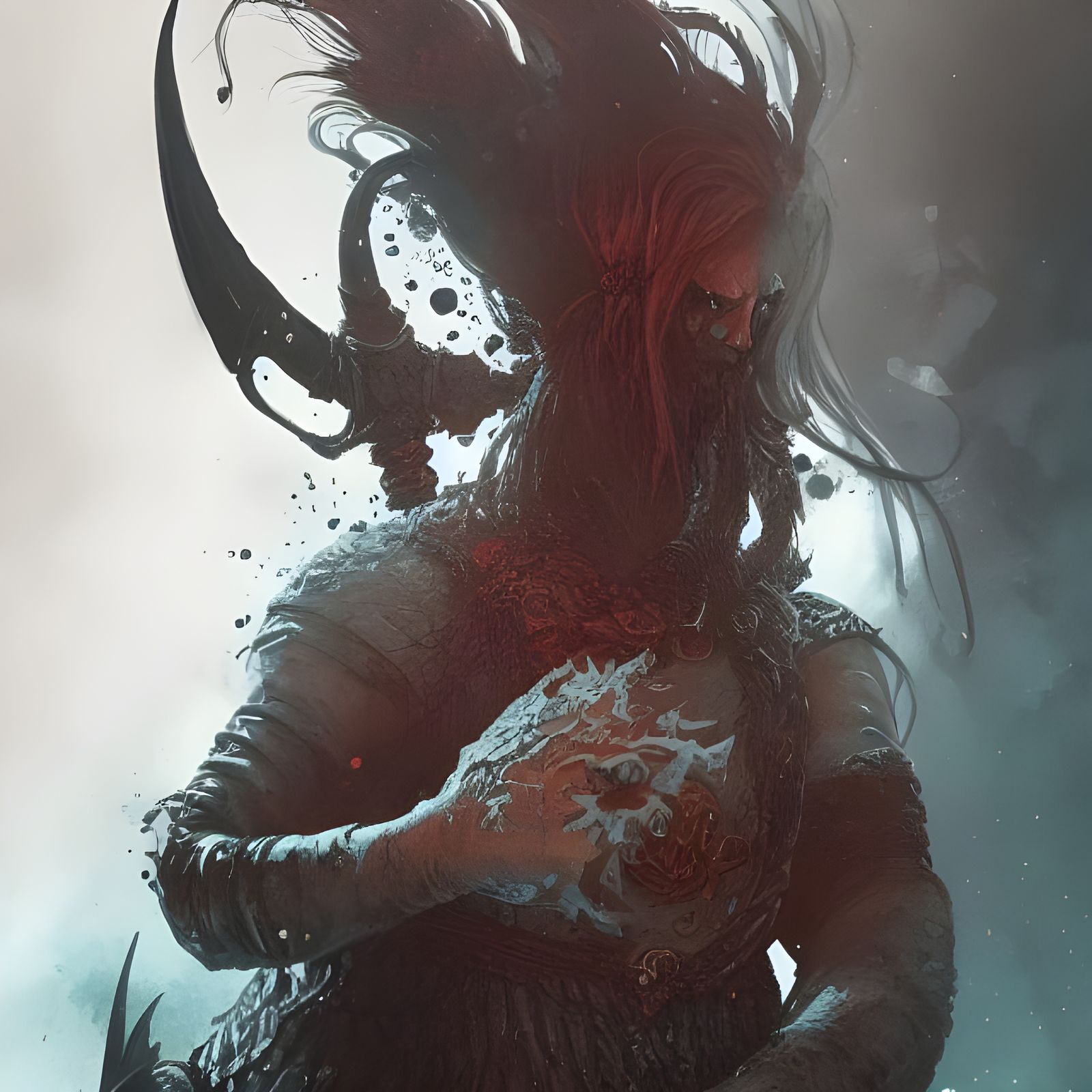 Terrifying Viking God of Death Portrait