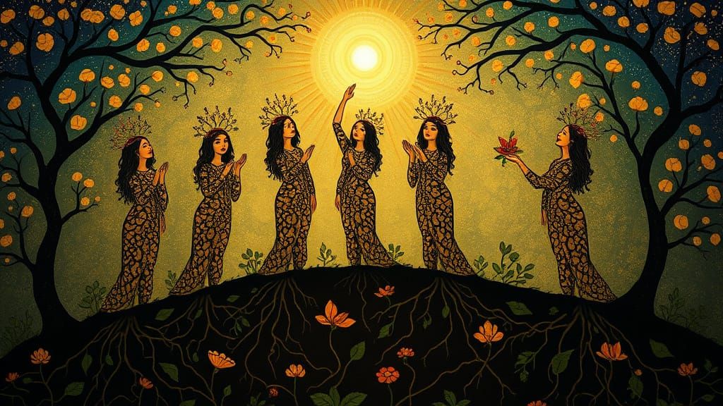 Goddesses of Nature Awaken in Golden, Organic Bloom