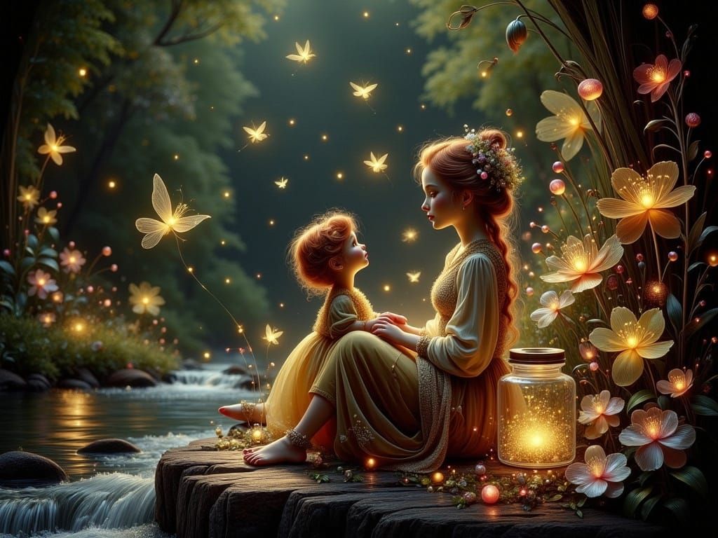 A mother and daughter