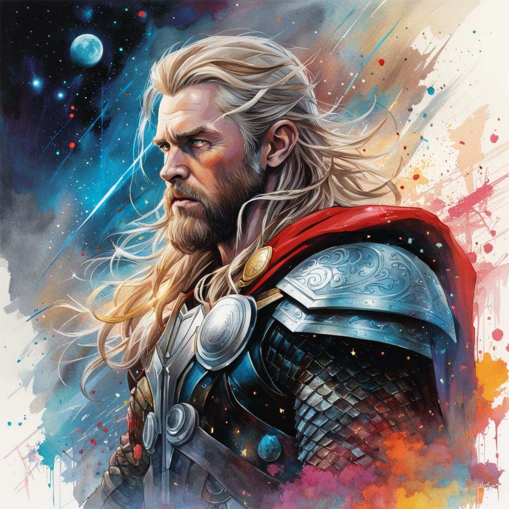 Thor in Dark Fantasy Medieval Palace