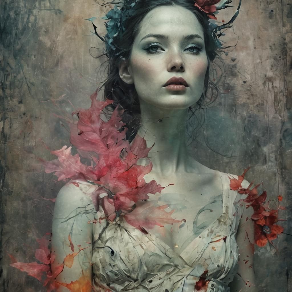 Wrathful Niflheim Banshee in Ink and Brush Style