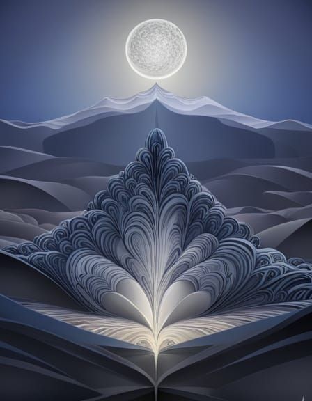 Abstract Vector Fractal with Runic Elements