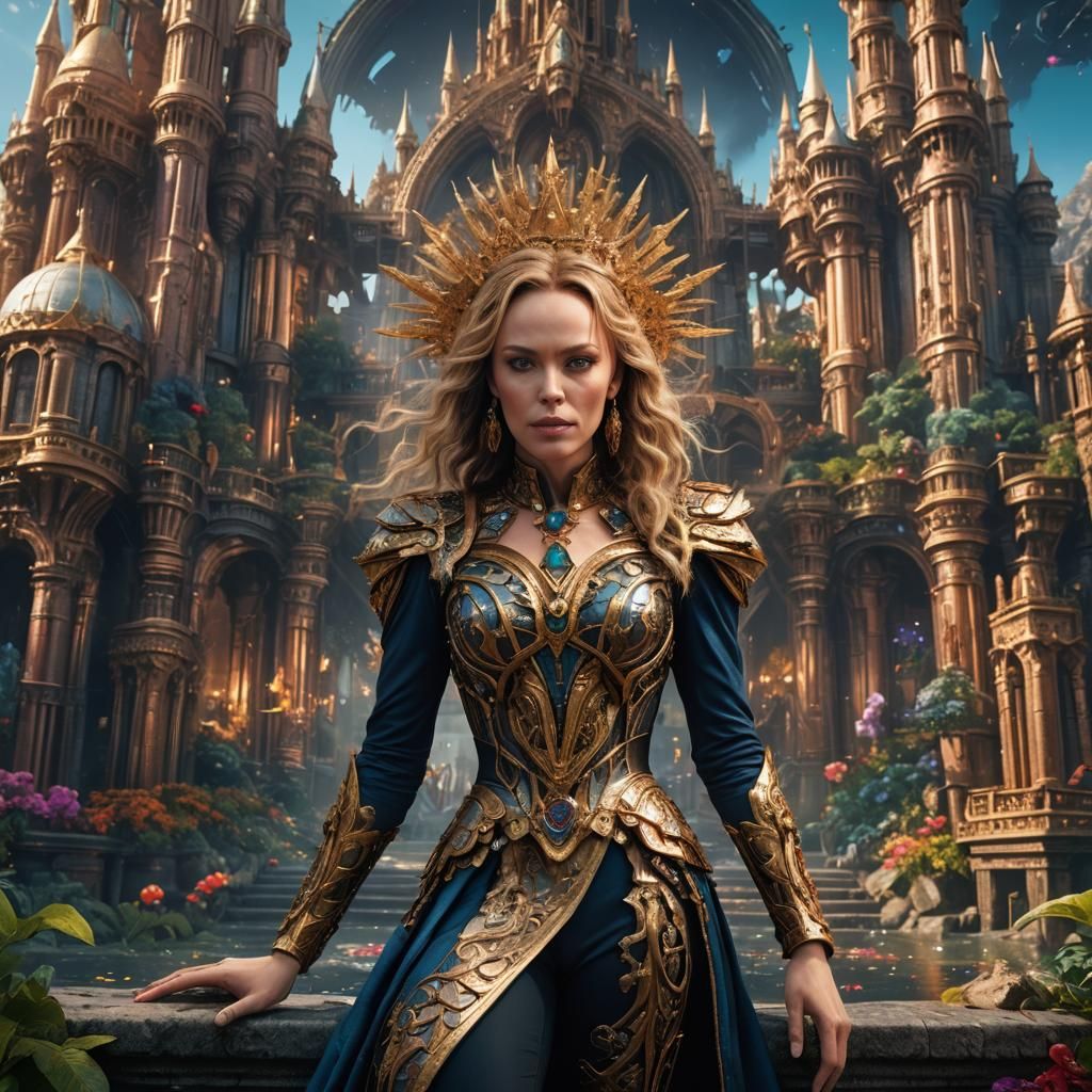 Detailed Matte Painting of Kylie Minogue in 8K