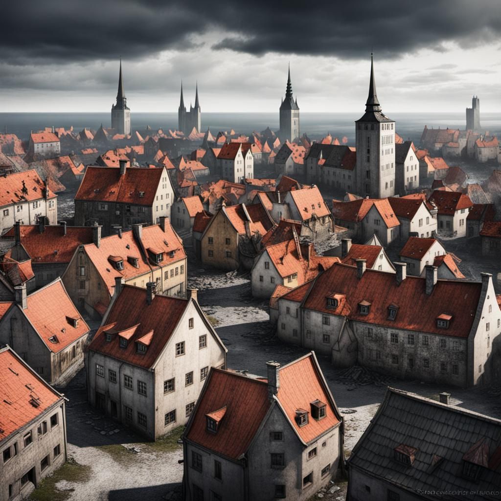 Post-Apocalyptic Visby: A City in Ruins