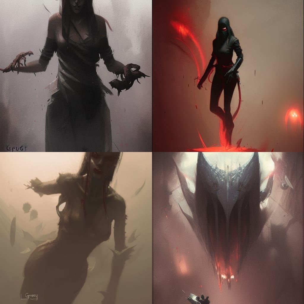 Sinister Figure in Dark Style