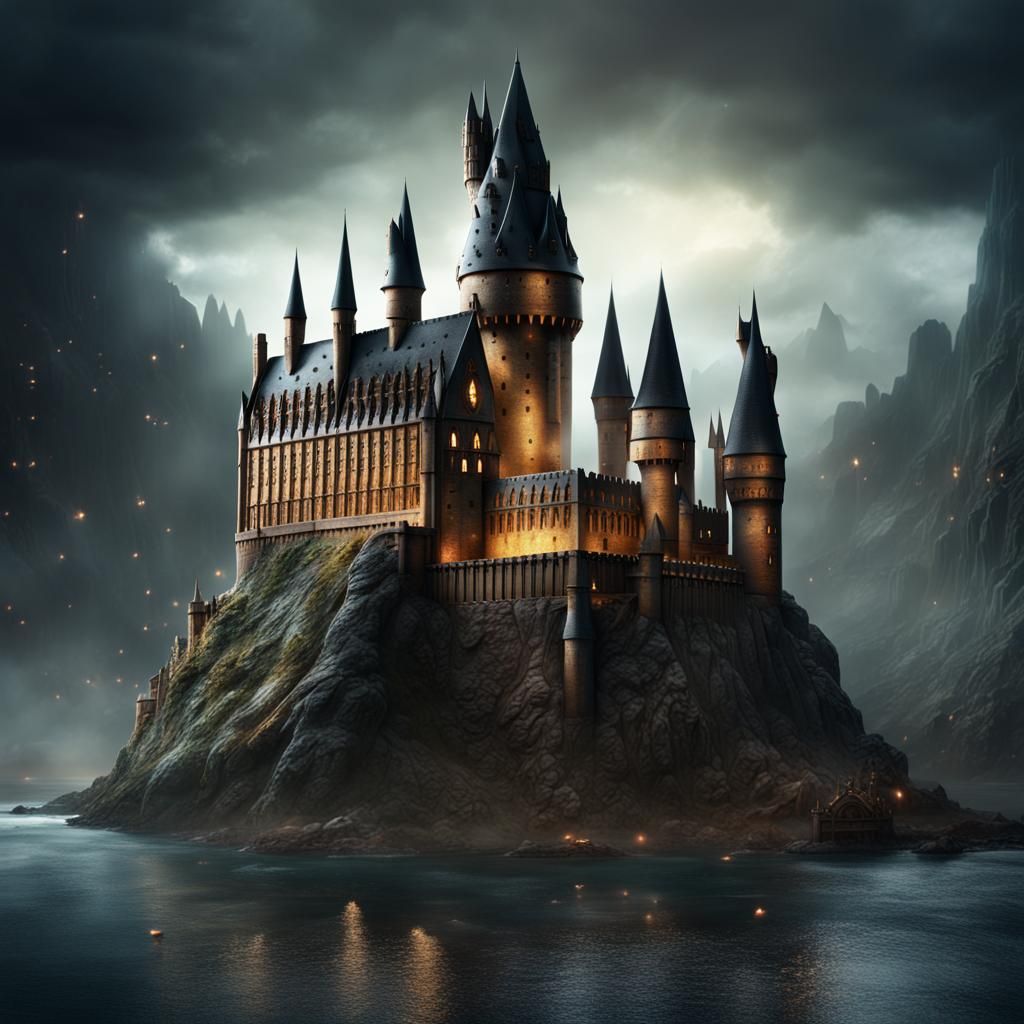 Hogwarts Cake Castle: Epic Digital Matte Painting