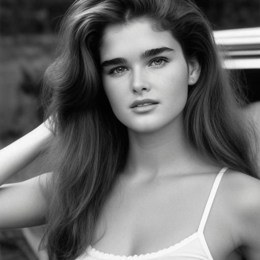 Classic Black and White Portrait in 80s Style