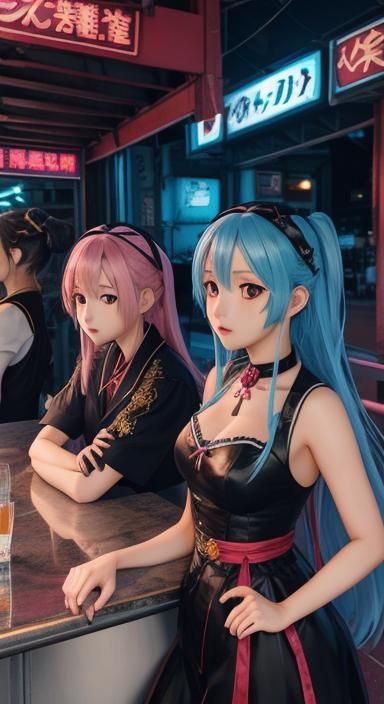 Anime Sisters Celebrate Birthday in Manga Style