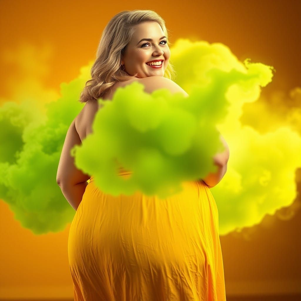 Hyperrealistic Portrait of a Confident Woman with a Whimsica...