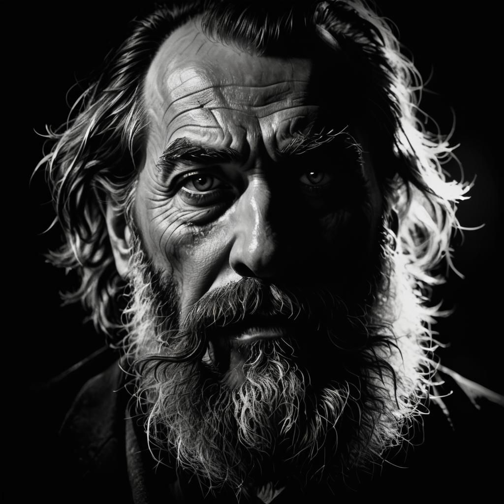 Sinister Villain in German Expressionist Style