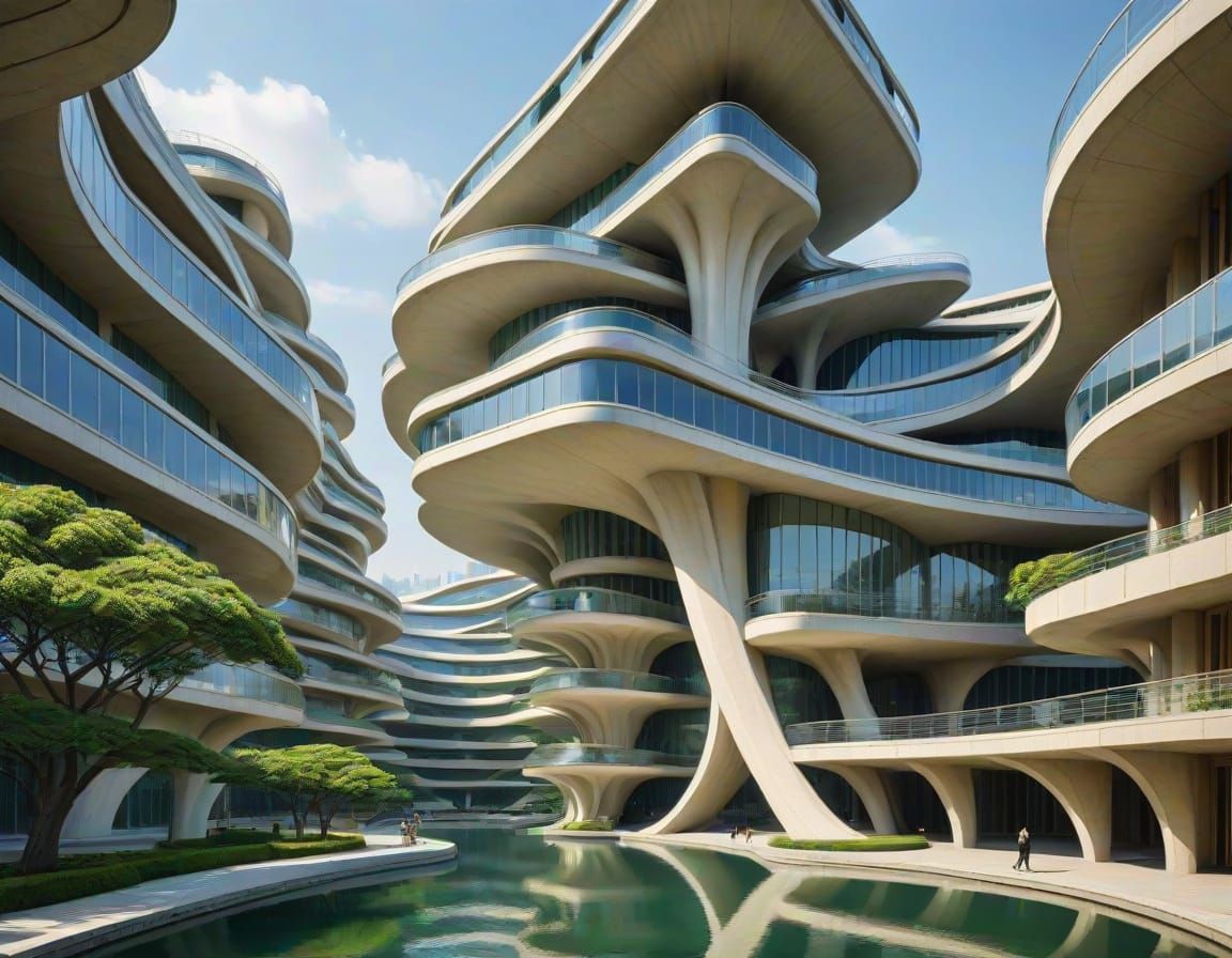 Surreal Dreamscape: Futuristic Buildings in Socialist Realis...