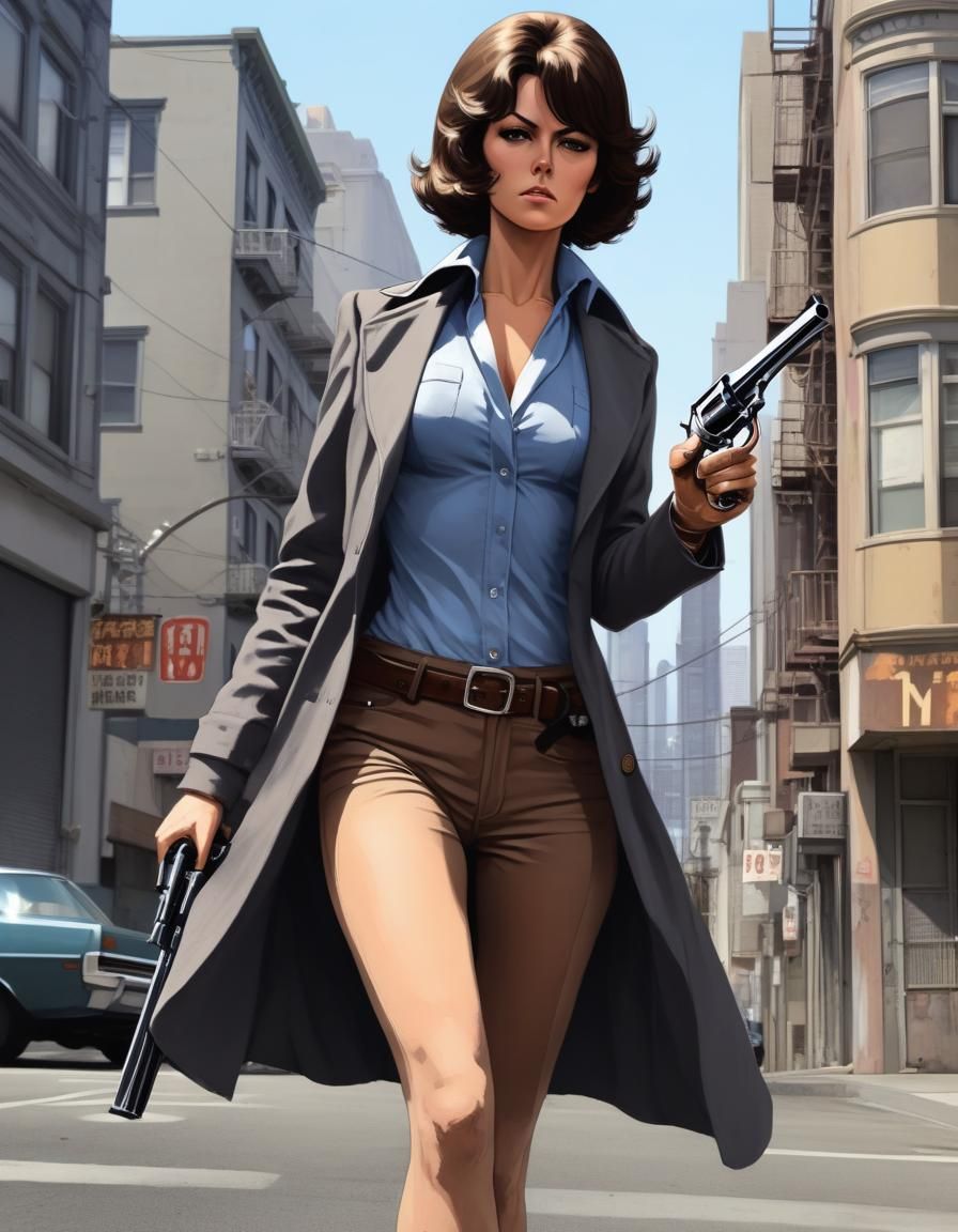 Brunette Detective in San Francisco, Anime Style