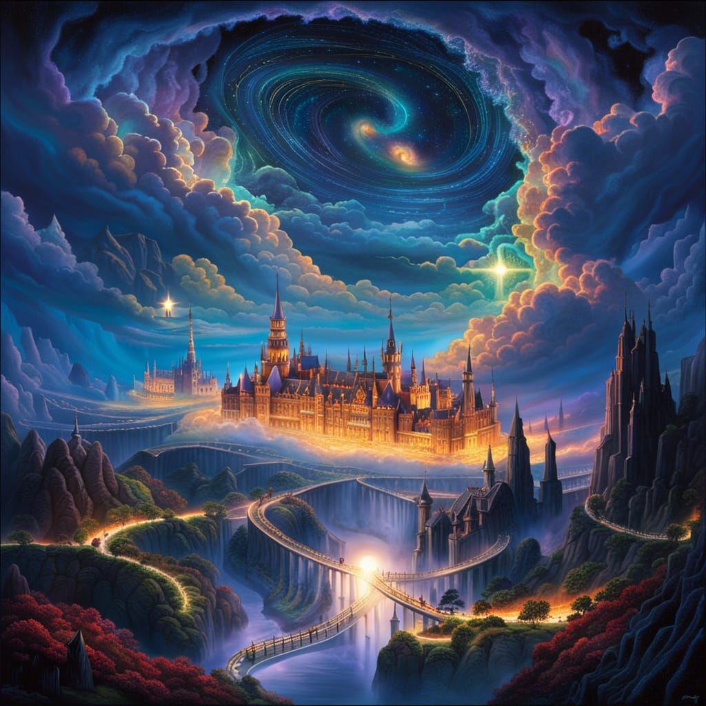 Celestial City in the Clouds: Ethereal Fantasy