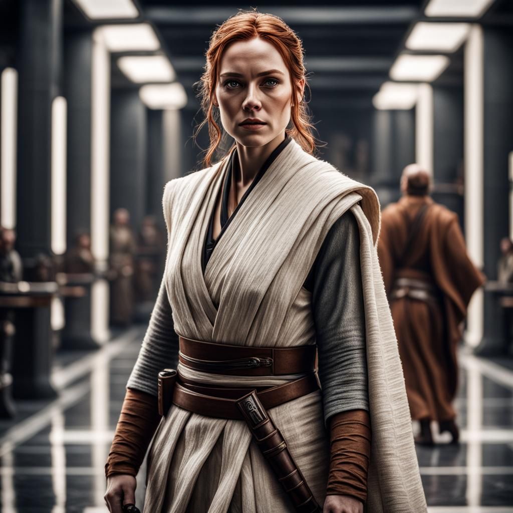 Hyperrealistic Female Obi-Wan Kenobi Portrait