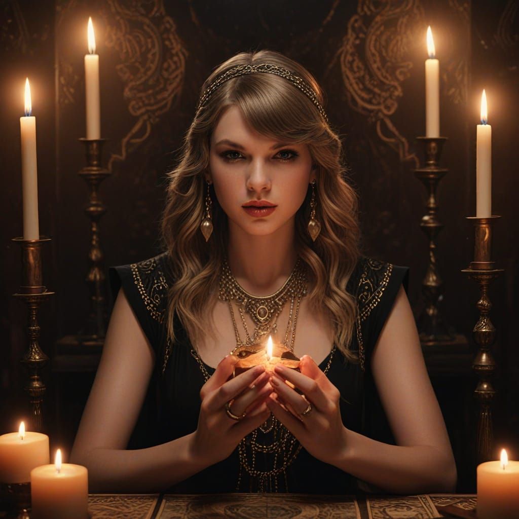 Taylor Swift as Fortune Teller in Dark Fantasy