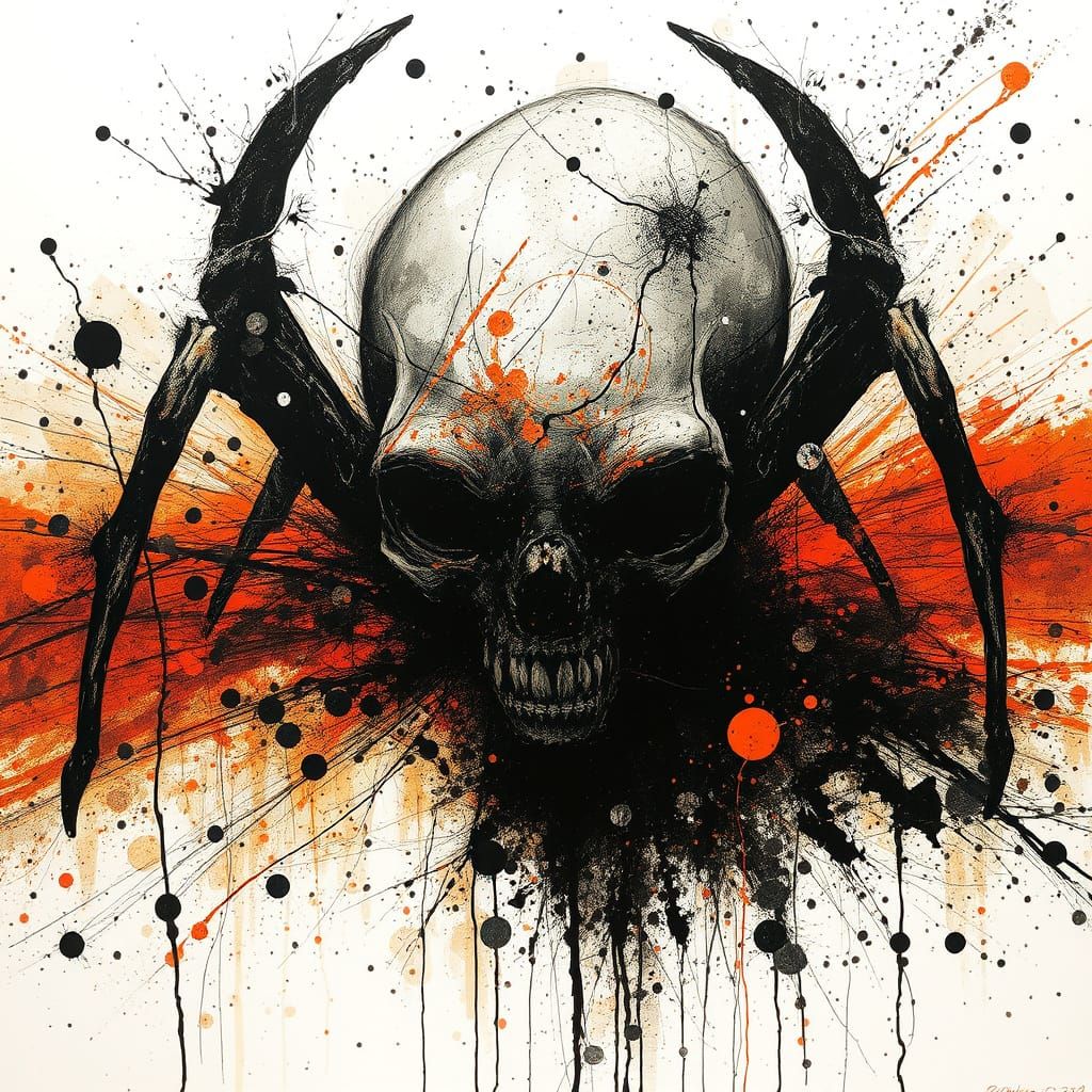 Organic Alien Ink Splash in Abstract Art