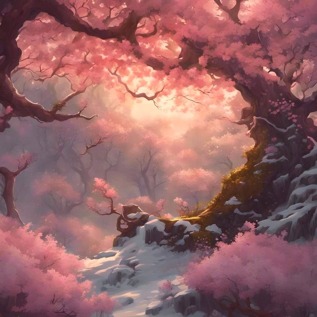 Cherry blossom utopia world