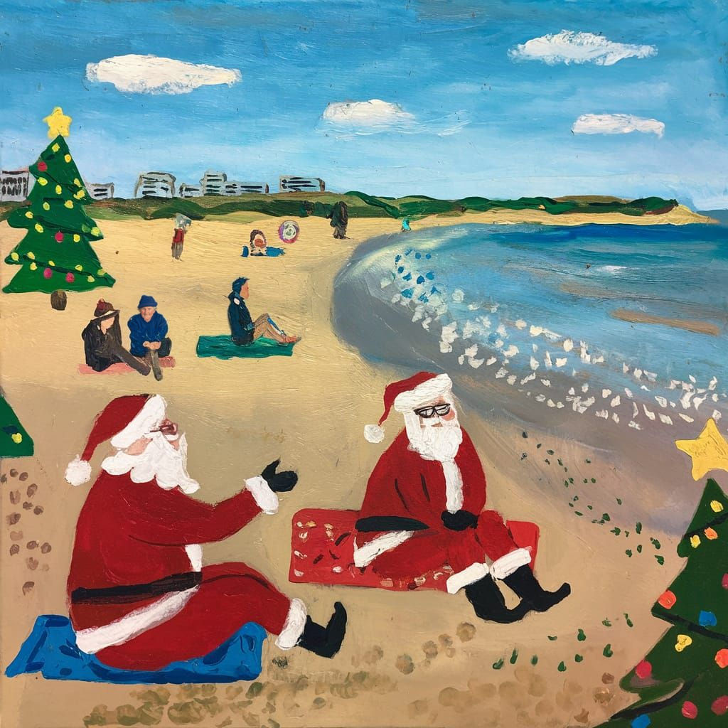 Christmas on Australian Beaches in Vibrant Colors