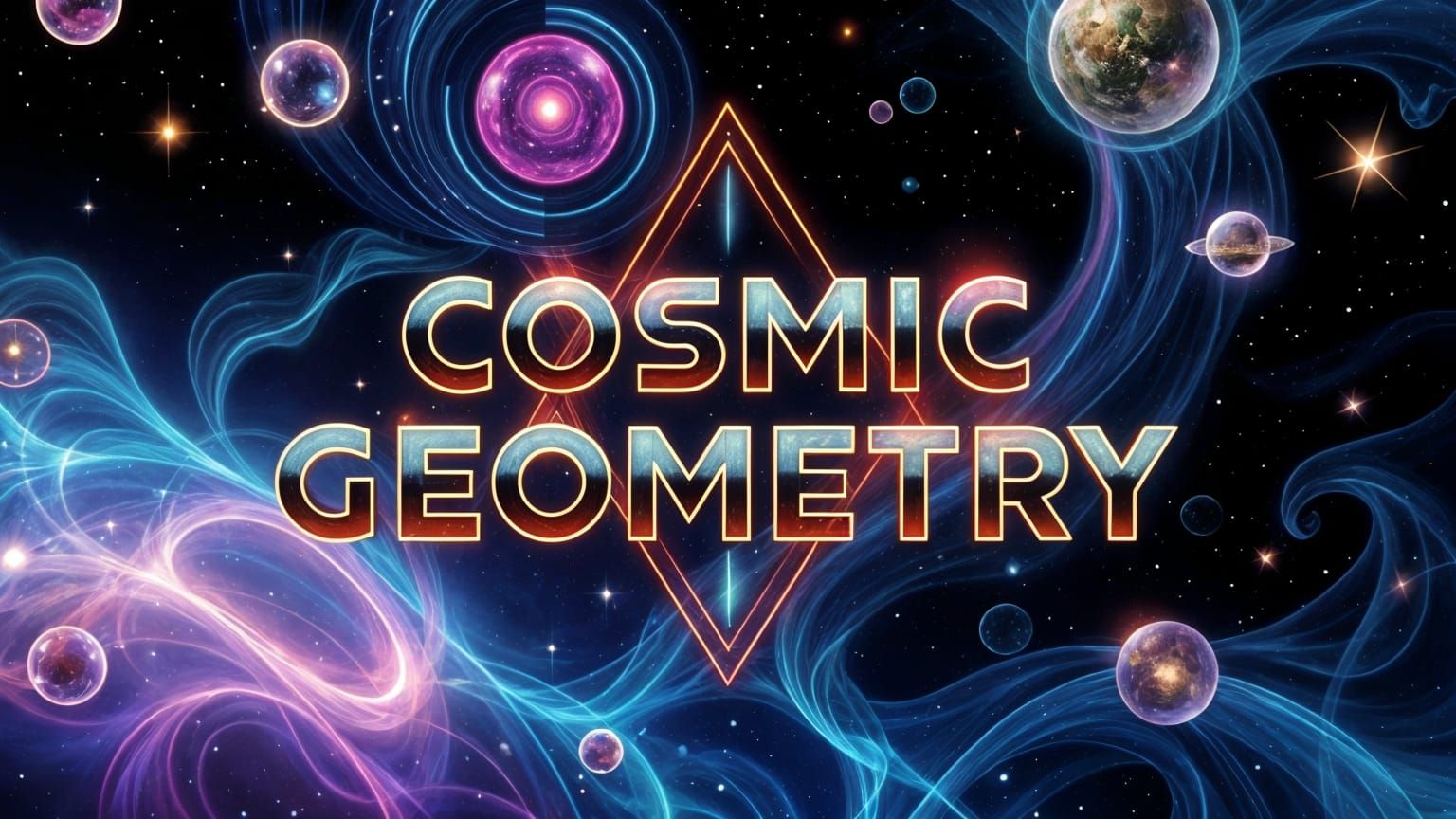 Cosmic Geometry: A Visual Text Composition