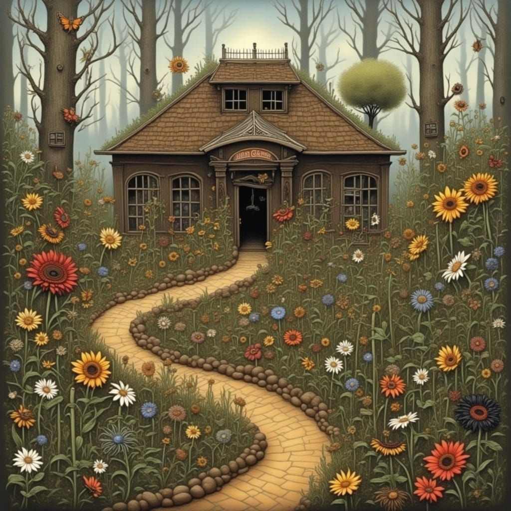 Surreal Alien Garden on a Distant Planet