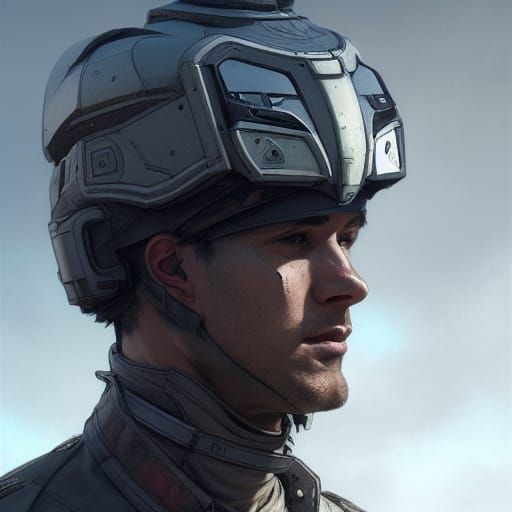 Battle-Worn Soldier Retreats From Destroyed City