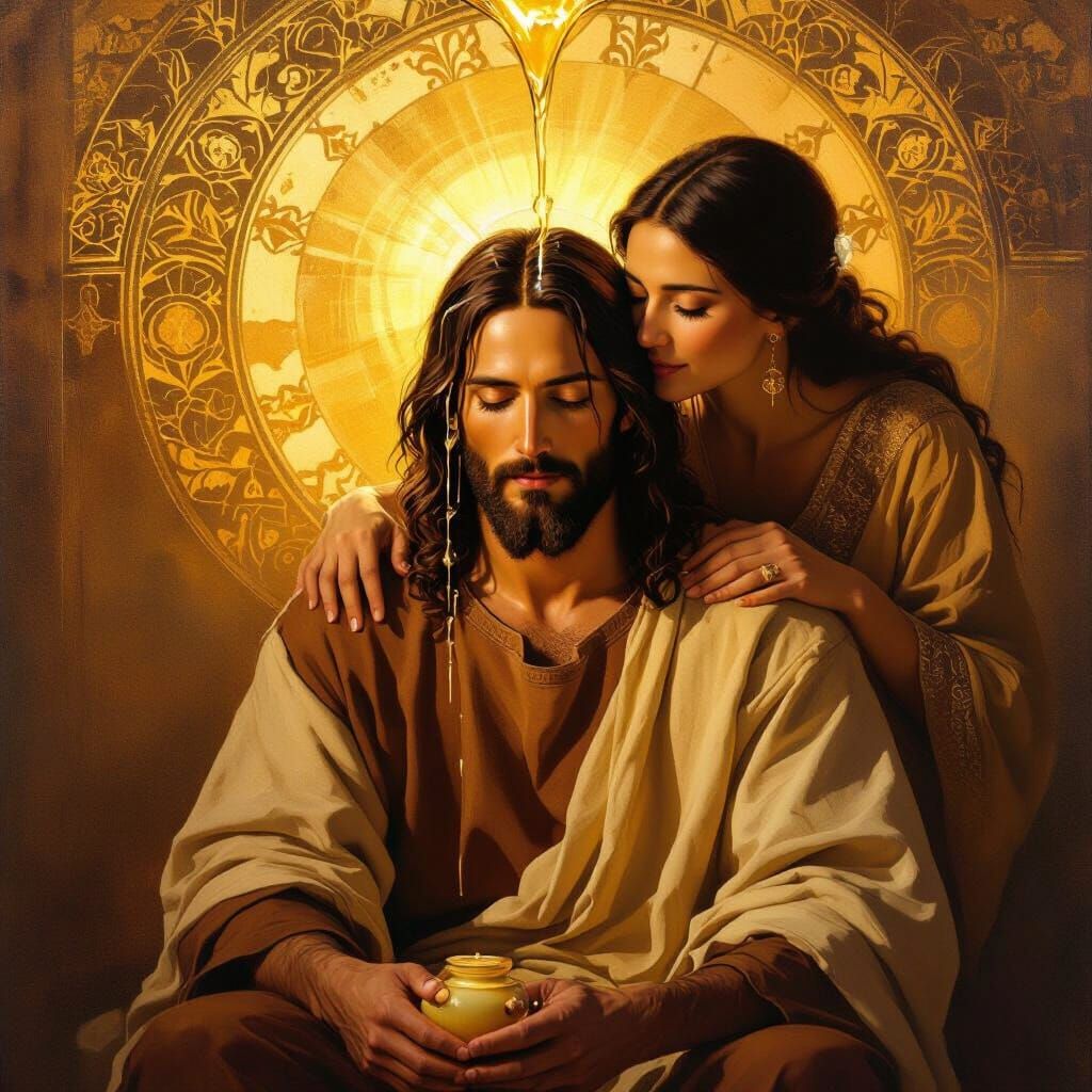 Jesus Anointed: A Moment of Love and Devotion
