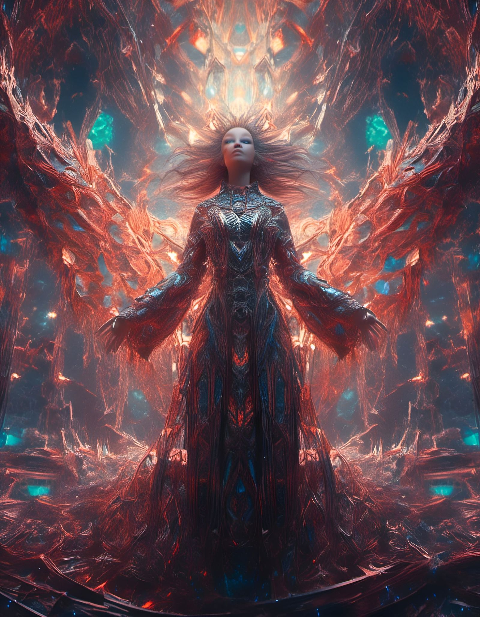 Electric Goddess in Psychedelic Storm