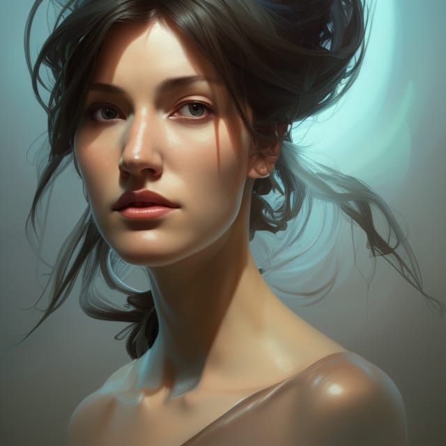 Doctor Woman Portrait in Hyperdetailed Style