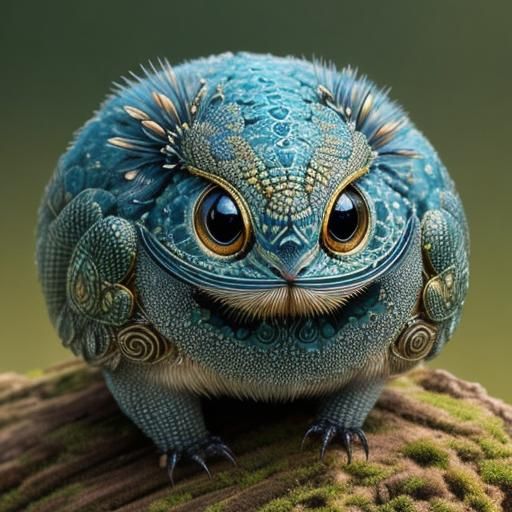 Adorable Fantasy Creature in Nature Scene