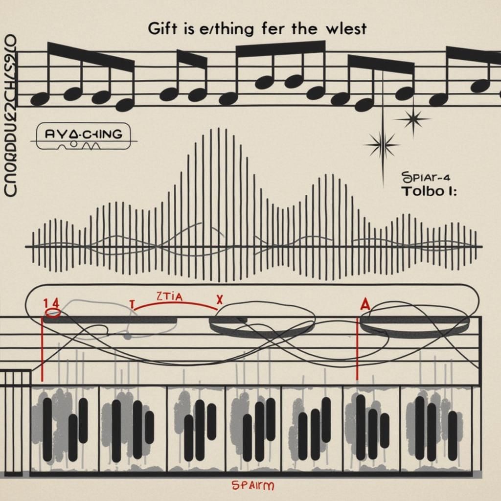 Futuristic Graphic Score Combining Music and Technology