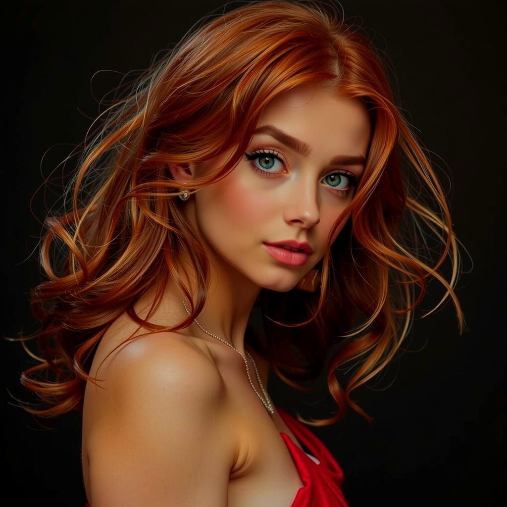 Intricate Twisting Forms in Shades of Red