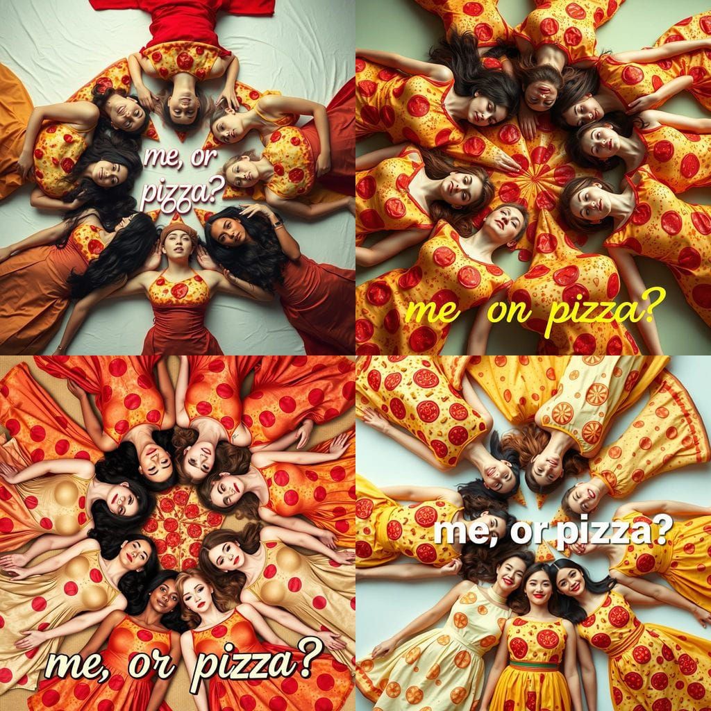 Hyperrealistic Pizza Slice Dresses Form Human Pizza