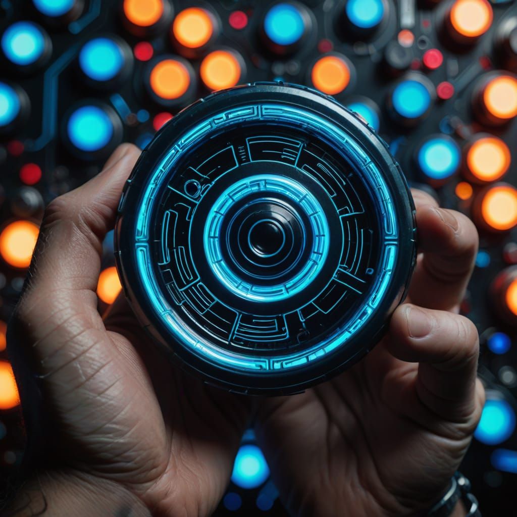 Retro Futurism: Analog Yo-Yo in Neon Noir Style