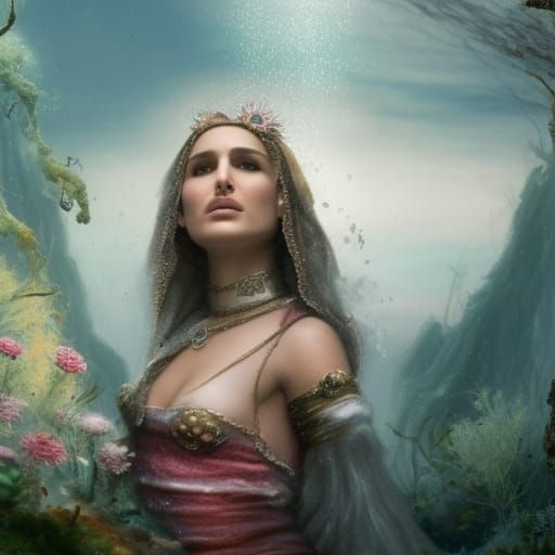 Natalie Portman as Water Fairy with Swans