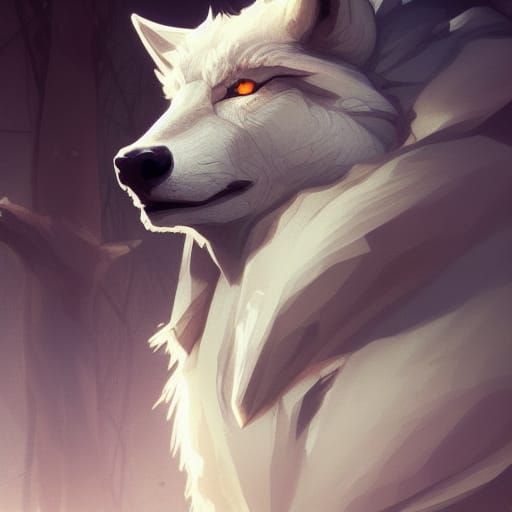 Wolf in Sheep's Clothing: Digital Art Portrait