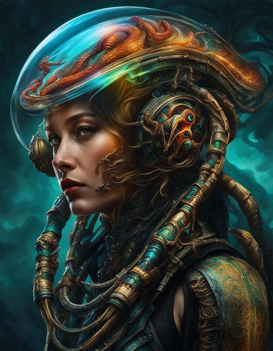 Extraterrestrial Scorpion Woman with Biomechanical Enhanceme...