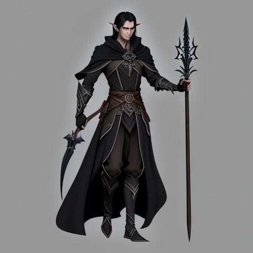 High Elf with Staff: Fantasy Concept Art
