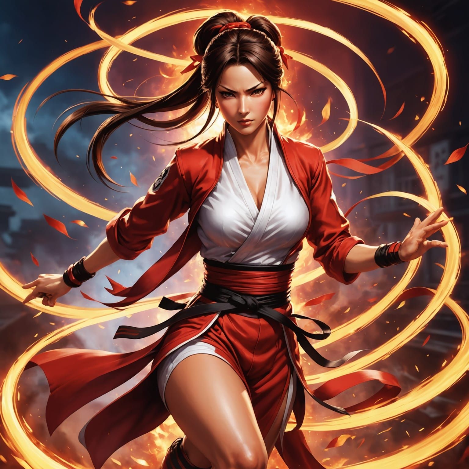 Mai Shiranui Fan Art in Anime Style