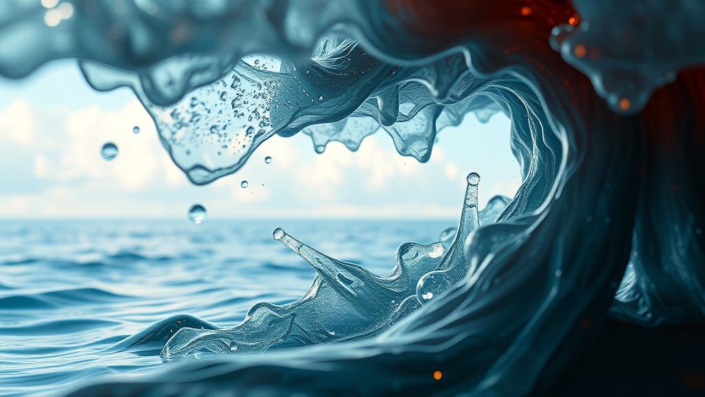 Hyperrealistic Macro Photography of Abstract Sci-Fi Sea Obje...
