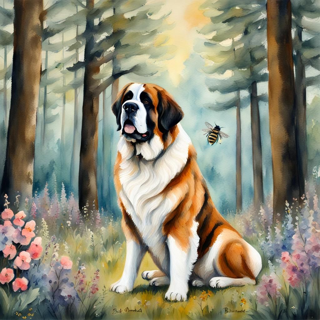 Saint Bernard and the Bee