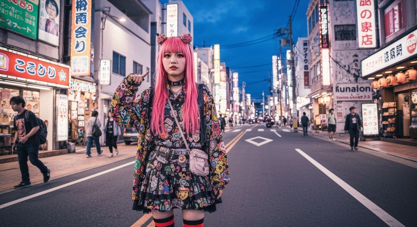 Punk Gyaru Girl in Okinawa, a Surrealist Photograph