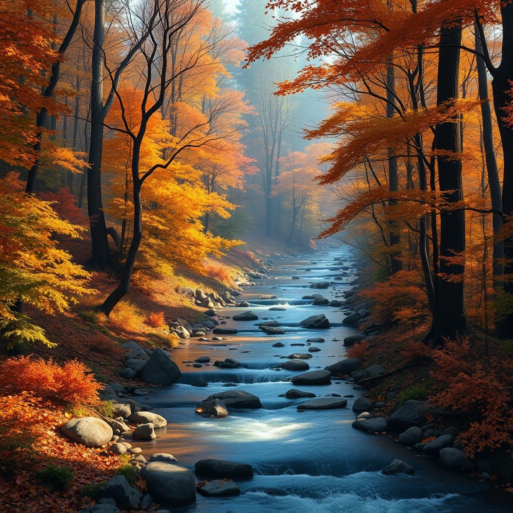 Autumn Woodland Realm Crafted in Opulent Gemstones