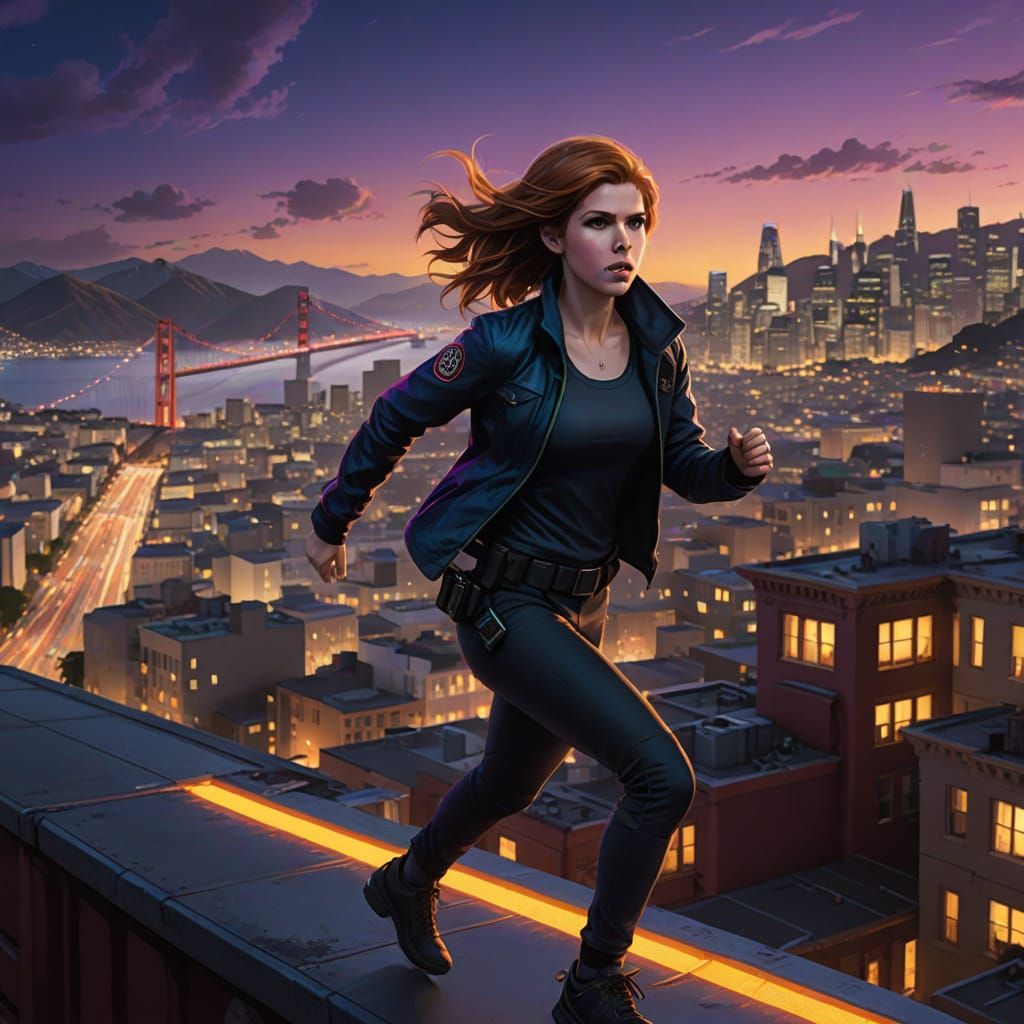 Kim Possible Concept Art: Rooftop Run in San Francisco
