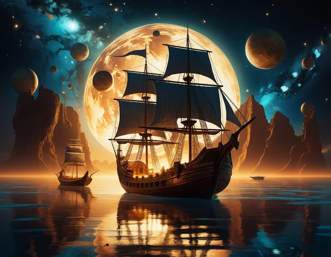 Ancient Phoenician Ship Sails the Cosmos