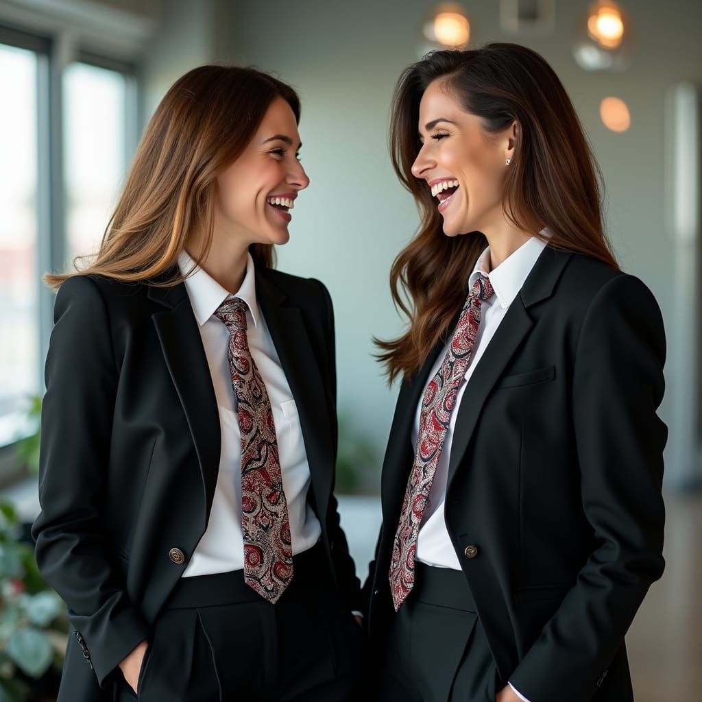 Elegant Businesswomen in Modern Office, Professional Portrai...
