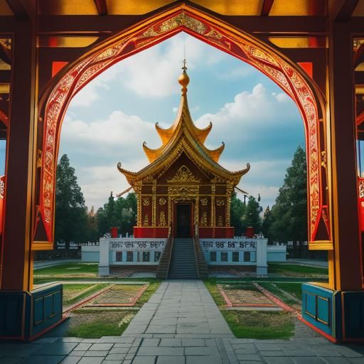 Russian Temple in Professional Photography Style