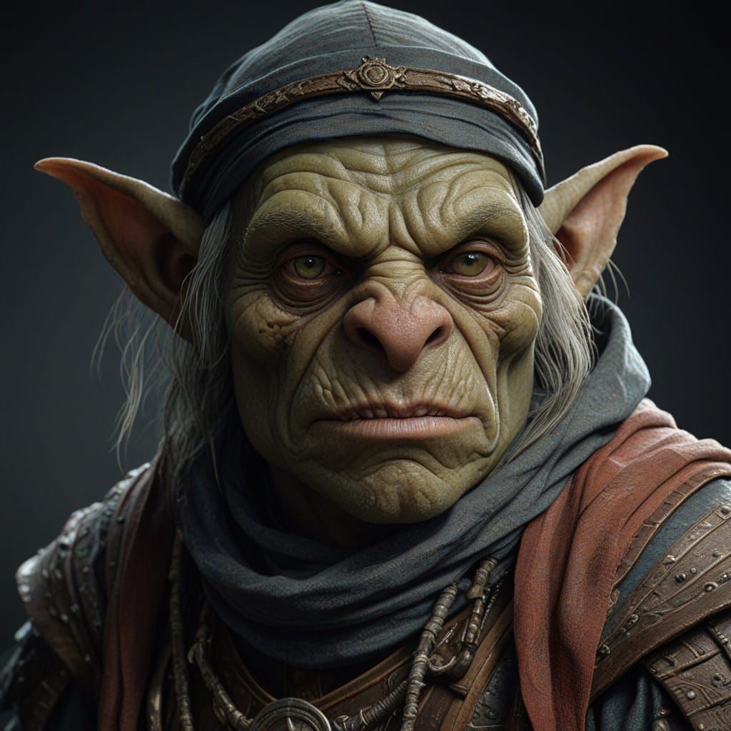 Goblin Warrior in Regal Armor with Triadic Colors